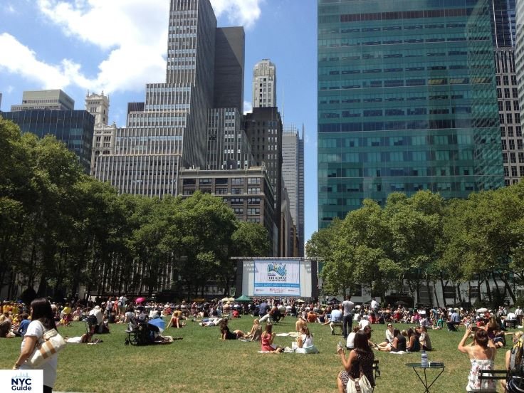 Bryant Park near Four Times Square in Midtown Manhattan