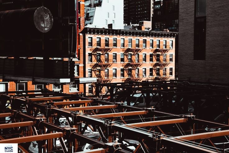 Chelsea Market food hall with restaurants and food vendors in New York City