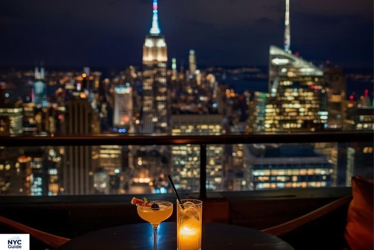 New York City rooftop bar nightlife skyline