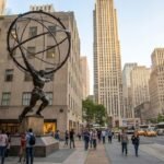 The Atlas Statue in front of Rockefeller Center on Fifth Avenue in Midtown Manhattan