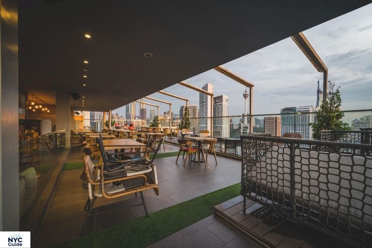 the roof at public hotel nyc rooftop lounge