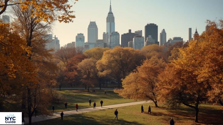 Central Park during fall season in New York City