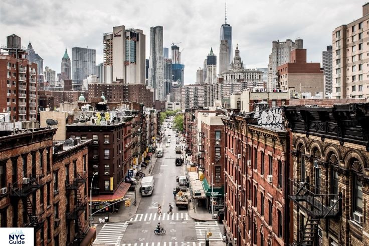 Sixth Avenue New York City street view in Midtown Manhattan