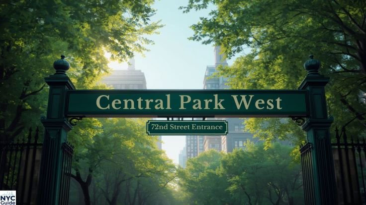 Central Park West 72nd Street entrance near Strawberry Fields NYC