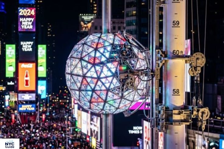 Times Square ball drop mechanism on One Times Square flagpole