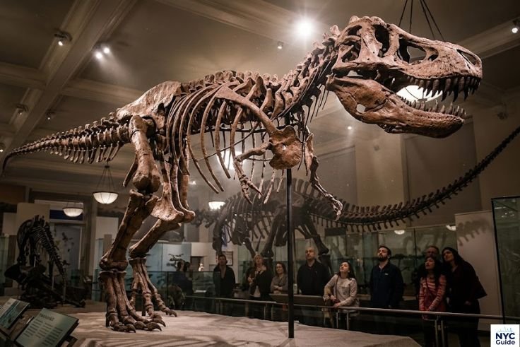 Tyrannosaurus rex skeleton at American Museum of Natural History dinosaur hall