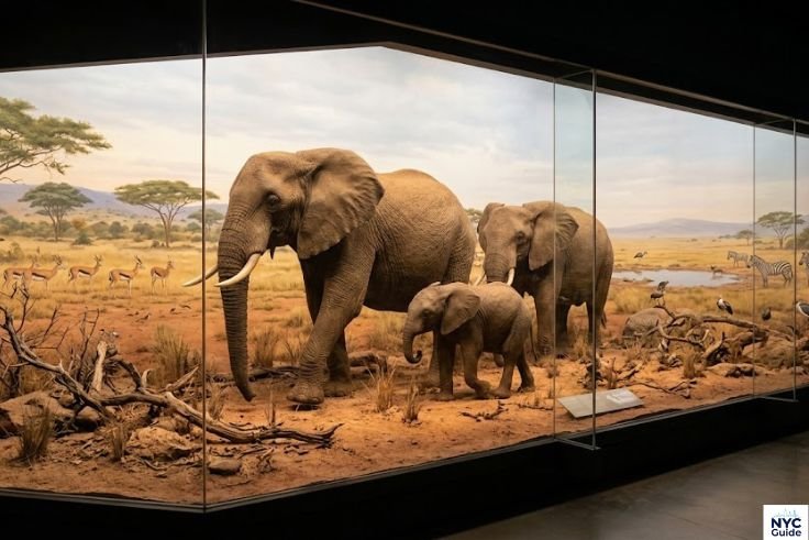 African elephant diorama at American Museum of Natural History