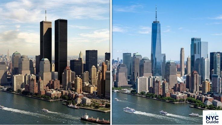 Comparison between the original Twin Towers and One World Trade Center