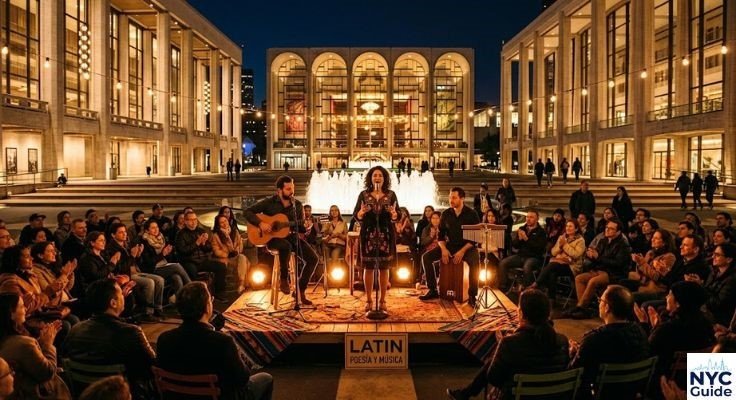 Latin poetry and music performance at Lincoln Center La Casita