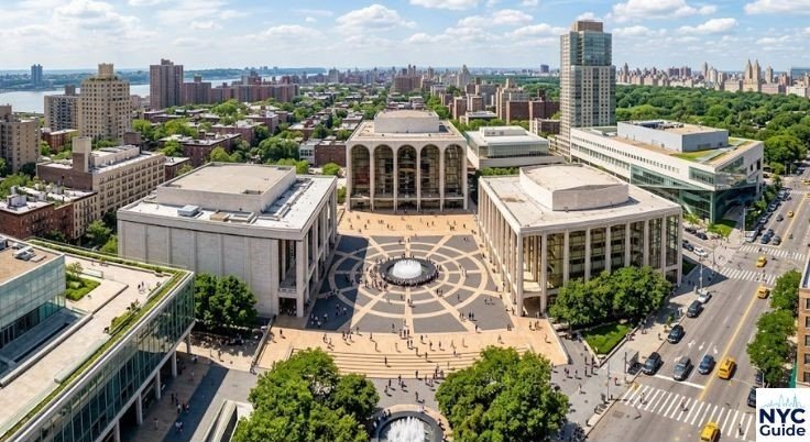 Lincoln Center campus overview during Summer for the City festival