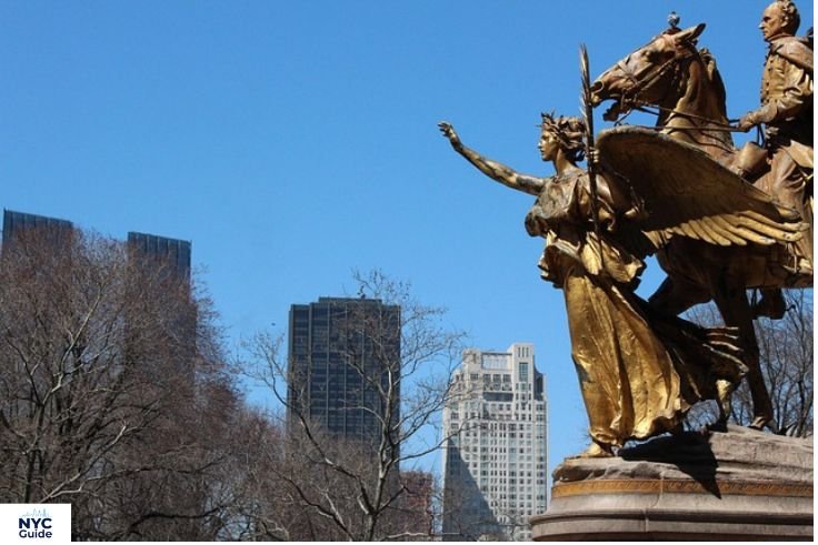 Literary Walk statues in The Mall Central Park