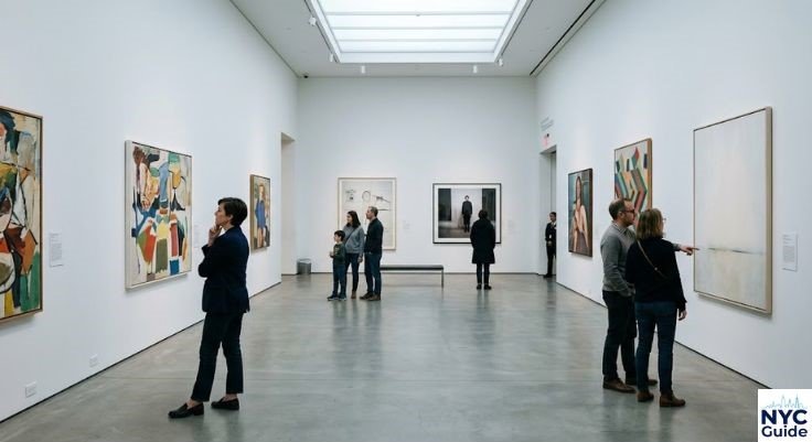 Museum of Modern Art interior gallery with visitors