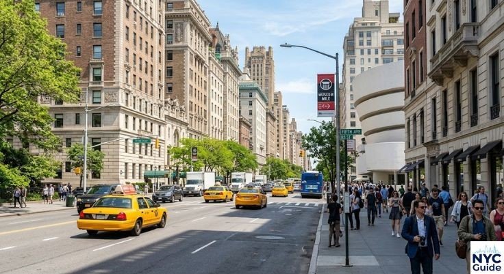 Museum Mile Fifth Avenue New York City street view