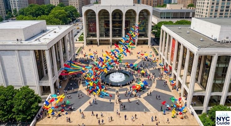 Lincoln Center Summer for the City 2025 bird theme installation